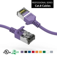 10 фута котка. U FTP Slim Ethernet Network Cable Purple 30awg, опаковка