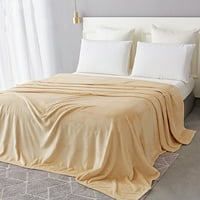 Hymarket Super Soft плътен цвят удебелен топъл фланелен одеяло диван спалня хвърляне на килим