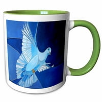 3Drose Dove Mear Dove е общ християнски символ на Светия Дух. - Дву тонална зелена чаша, 11 унции