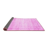 Ahgly Company Indoor Rectangle Abstract Pink Contemporary Area Rugs, 2 '5'