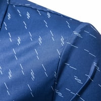 Ризи за копче за мъже редовно прилягане на моден печат с къс ръкав ревера тиймен