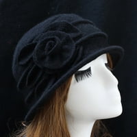 Твърди цветни плетени шапки за шапки за мъже жени меки шапки на ръба небрежни шапки черно