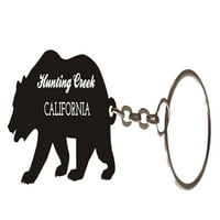 Hunting Creek California Souvenir Metal Bear Keychain
