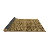 Ahgly Company Indoor Square Abstract Brown Modern Area Rugs, 7 'квадрат