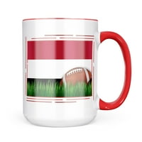 Неоунблонд футбол със знаме Йемен халба подарък за любители на чай за кафе