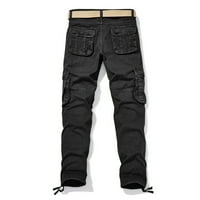 Cllios Мъжки товарни панталони плюс размер работни панталони Външни военни панталони, работещи с къмпинг товарни панталони, много джобове