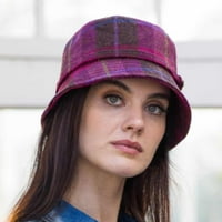 Дами ирландски туид червена карирана шапка Емили, направена от тъкачи на мукроси