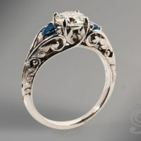 Персонализирани пръстени за сребърни пеперуди на стерлинги за жени кръгли сватбени годежи за вечност Свети Валентин