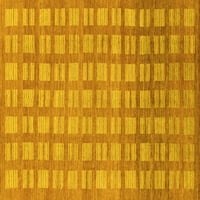 Ahgly Company Machine Wareable Indoor Rectangle Abstract Yellow Modern Area Cugs, 5 '7'