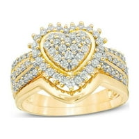 Подаръци за Ден на майките на SHLDYBC, дами модни сватбени златни диамантени пръстени два комплекта пръстена, подаръци за рожден ден за жени, летен клирънс за спестявания