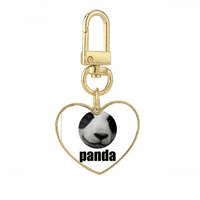 Китайско национално съкровище Animal Panda Gold Heart Keychain Metal Keyring притежател