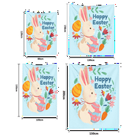 Великденски цветно зайче хвърля одеяло с калъфи за възглавници за домашен диван легло и диван ултра-меко хвърляне на одеяло за великденско яйца за деца
