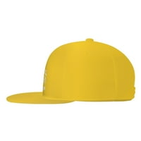 Cepten Men & Women Hip Hop Cool с Duster Logo Регулируемо бейзбол плоска шапка с жълтеница жълто