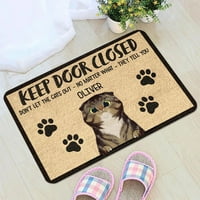 Тъмно одеяло за хвърляне на одеяло за одеяло, персонализиран за врата добре дошли хол Доормат кухня котка домашен декор микрофибър леопардово одеяло