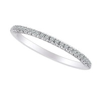 0. Карат кръгла форма бяла естествена диамантен сватбен пръстен 18k твърд бял златен пръстен размер-8