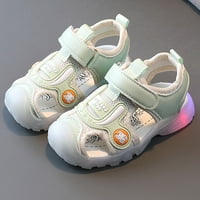 Unise Child Sandal Fashion Light върху LED бебешки обувки Небрежни детски обувки Сандали Меки подметка Детски плажни обувки