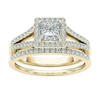 Wefuesd бижута пръстени за жени двойка пръстени златни инкрустирани цирконови пръстени Clic Jewelry Silver XL