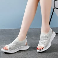 Модни жени лятна мрежа спорт удобни клинове обувки плаж пип пръст дишащи сандали женски сандали размер женски слайд сандали