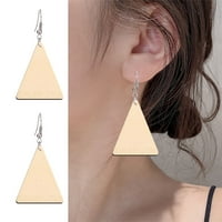 Rosarivae триъгълник дизайн Обеци дървени тъпанни аксесоари за уши за ежедневни бижута парти уши орнамент за жени момичета