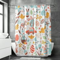 Завеса за душ луксозна душ завеса стандартна животински заешки завеси за баня модерен дом декорации за баня водоустойчив дизайн и полиестер с размери на куки