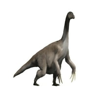 Therizinosaurus е голям теропод динозавър от печат на плаката за късния креда