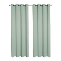 Kate Aurora Hotel Living Blackout Grommet Top Sage Green Panels Panels Ivory In. W in