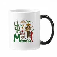 Мексико Национален символ на знака на забележителност Модел Промяна на цветовата халба Морфиране на топлинната чаша с дръжки ml