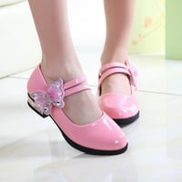 Момичета обувки двойна закопчалка кожени обувки с кожени обувки за модни обувки за момичета розов размер 32