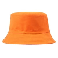 Sanwood Unise Hat Orange, преносим твърд цвят сгъваем риболовец Sun Hat Outdoor мъже жени кофа капачка