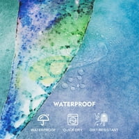 Морско градинско градче пейзаж отпечатана душ завеса водоустойчива баня душ завеса с куки полиестерни завеси за баня декор