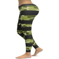 Grianlook жени йога панталони еластични талии панталони камунити за печат спортни джинги Основни дъна Зелени s