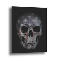 Epic Art American Skull от Nicklas Gustafsson, на четен алуминий 16 x24