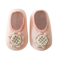 Yinguo Подови чорапи за деца Цветя пролет и летни мрежи бебешки обувки чорапи бебешки деца чорапи меко дъно без плъзгане на пода обувки розово 12