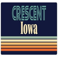 Полумесец на ретро дизайн на стикер за декол от Айова Винил