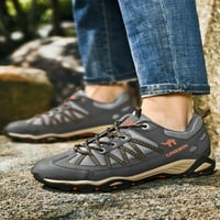 OUCAILI Мъжки атлетични обувки Трекинг маратонки на открито туристическа обувка Анти приплъзване на обувки мъжки мъжки сиви 9.5