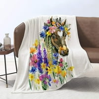 Уникално одеяло за печат Хвърлете удобно топло велуш плюшено пухкаво одеяло перфектен подарък за диван на дивана или легло 50 80