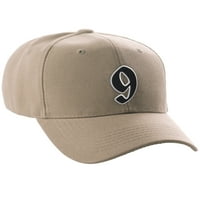 Daxton структурирана бейзболна шапка шапка стар английски a to z буква Номер на първоначалния khaki, номер 9