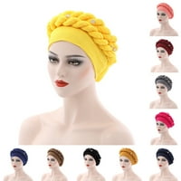 Bluethy Turban Cap Flower Braids Headdress Lightweight Twist Headwrap Party Accessories