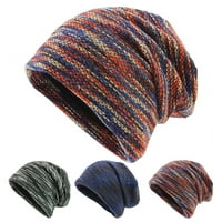 Waroomhouse без ръба с уплътнени рунини подплата плетена шапка унизион зимен цветна раирана каране на плетена шапка от шапка
