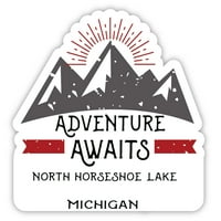 Северно подново езеро Мичиган Сувенир Винилов стикер Стикер приключение очаква дизайн