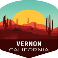 и r внос Vernon California Souvenir Vinyl Decal Sticker Cactus Desert Design