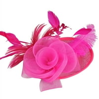 mnjin бейзболни шапки модни жени фасаторни мрежи шапки панделки и пера сватбена шапка шапка за зимни горещи розови розови