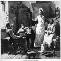 Черен живот, 1888. N'their Pride. Гравиране на дърво, 1888 г., след картина на Томас Ховенден. Печат на плакат от