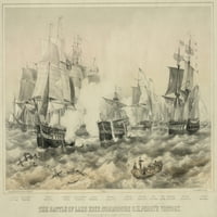 Битка при езерото Ери. Американски и британски бойни кораби в близки квартали на езерото Ери, ангажирани в битка септември 1813 г. История