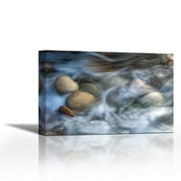Камъни и вълни - Съвременно изящно изкуство Giclee on Canvas Gallery Wrap - Стенни декор - Арт живопис - Готов за окачване