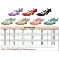 Rotosw Kids Princess Shoe Butterfly Ress Shoes Comfort Mary Jane Round Toe Magic Tape Help Pump Небрежно анти-плъзгане помпи черни 2.5y