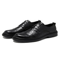 Woodlow Men Brogues Дайте рокли обувки модни оксфордски парти официална обувка Небрежен бизнес non Slip Black 8