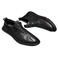 Небрежният фиш за обувки на Lumento Man на апартаменти Неплъзгащи се маратонки Леки обувки за ходене Работи удобни комфортни мокасини Черно 7.5