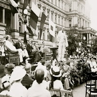Woodrow Wilson on Flag Day Celebration Poster Print