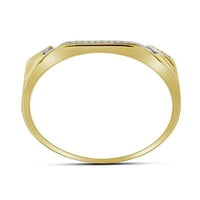 10k жълто злато диамантен правоъгълник клъстер пръстен cttw